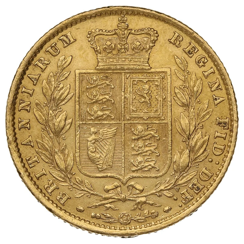 1878 - Sovereign - Victoria - Young Head - Shield