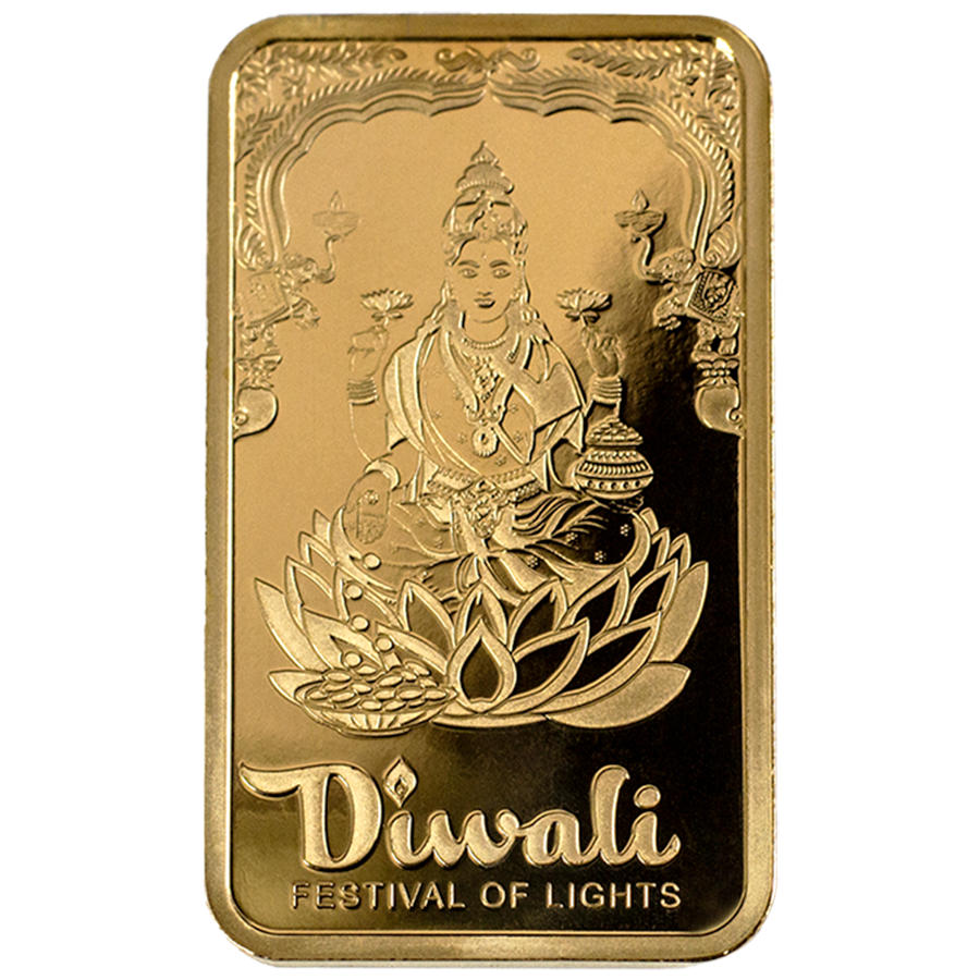 1 oz Gold PAMP Suisse Diwali Lakshmi