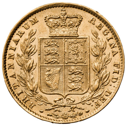 1872 Victoria Shield Reverse Sovereign - Mint State